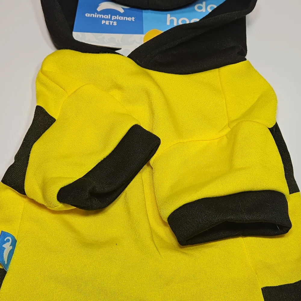 Animal Planet Yellow and Black Bumble Bee Dog Hoodie - Size Medium